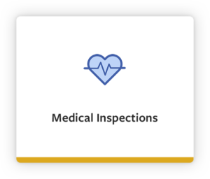 Service Card: Medical Inspections. Click to view service description.